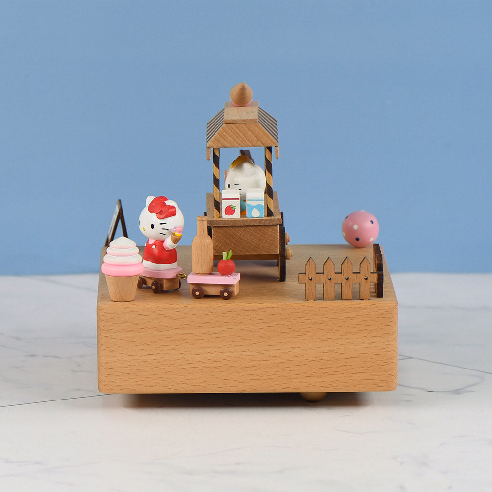 Kitty's Ice Cream Shop - It's always coca-cola - Wooden Music box