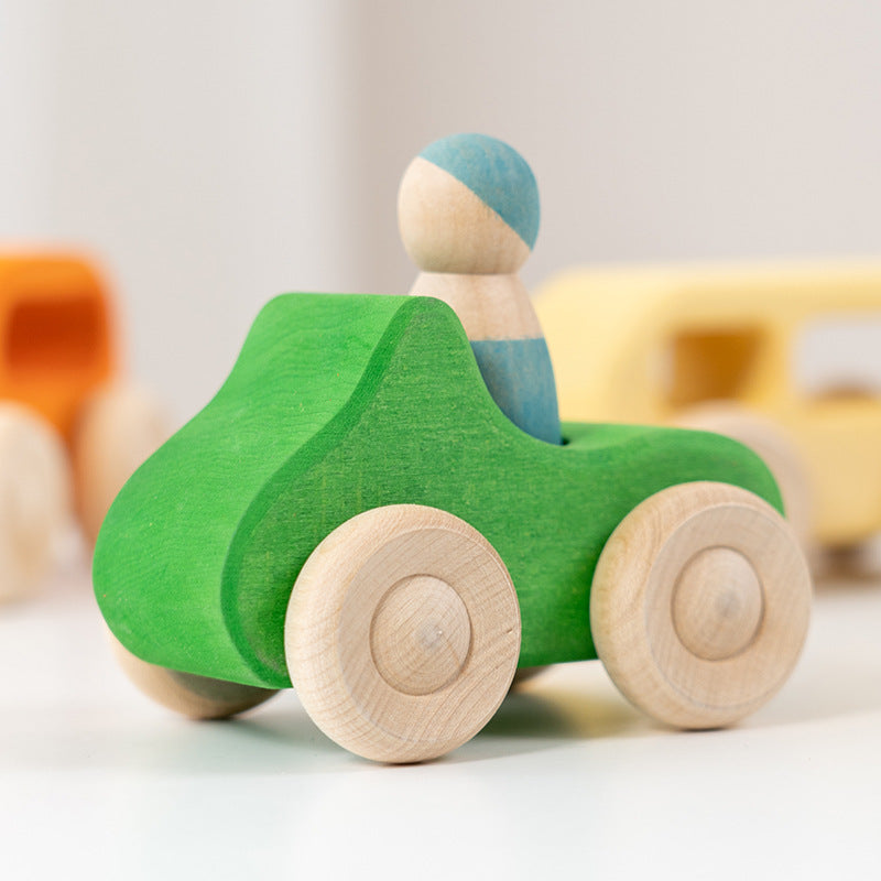 Prism Play Wooden Convertible 7 Pcs Set with 3 Peg Dolls