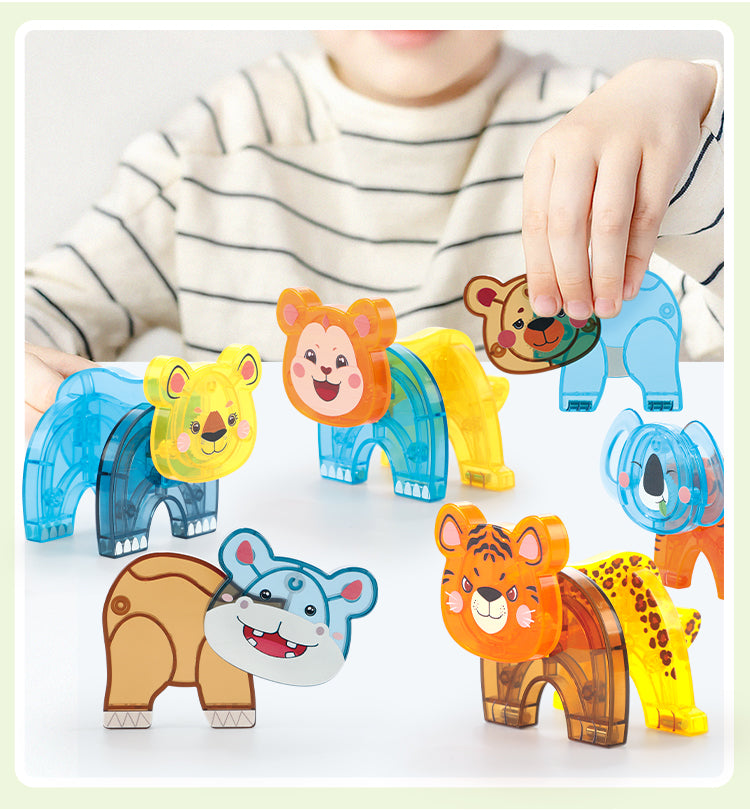 Magnetic Tiles Prairie Animals 56 Pcs Set