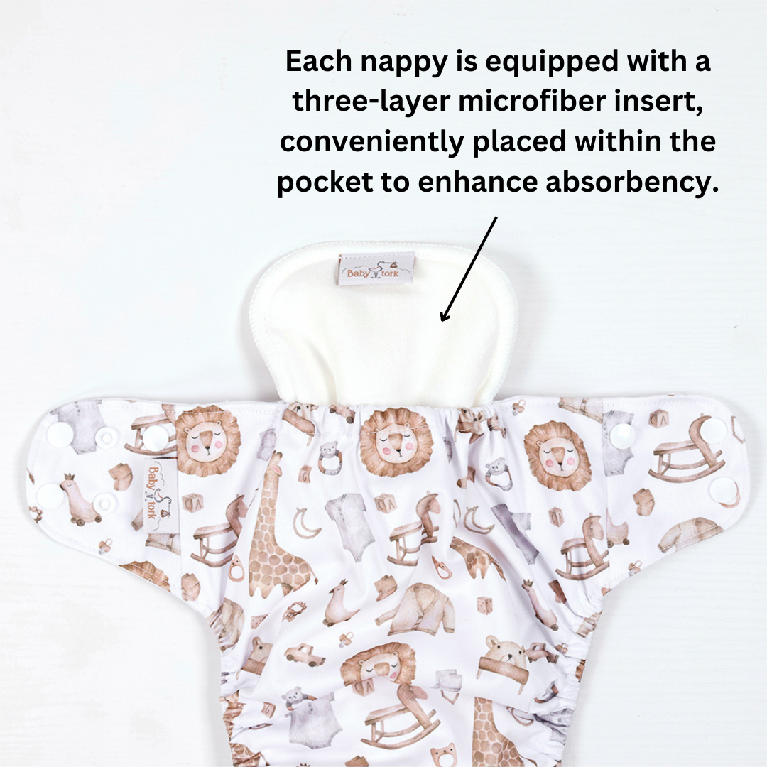 Sunny Blossom Reusable Cloth Nappy | One Size Fits 3~17kg
