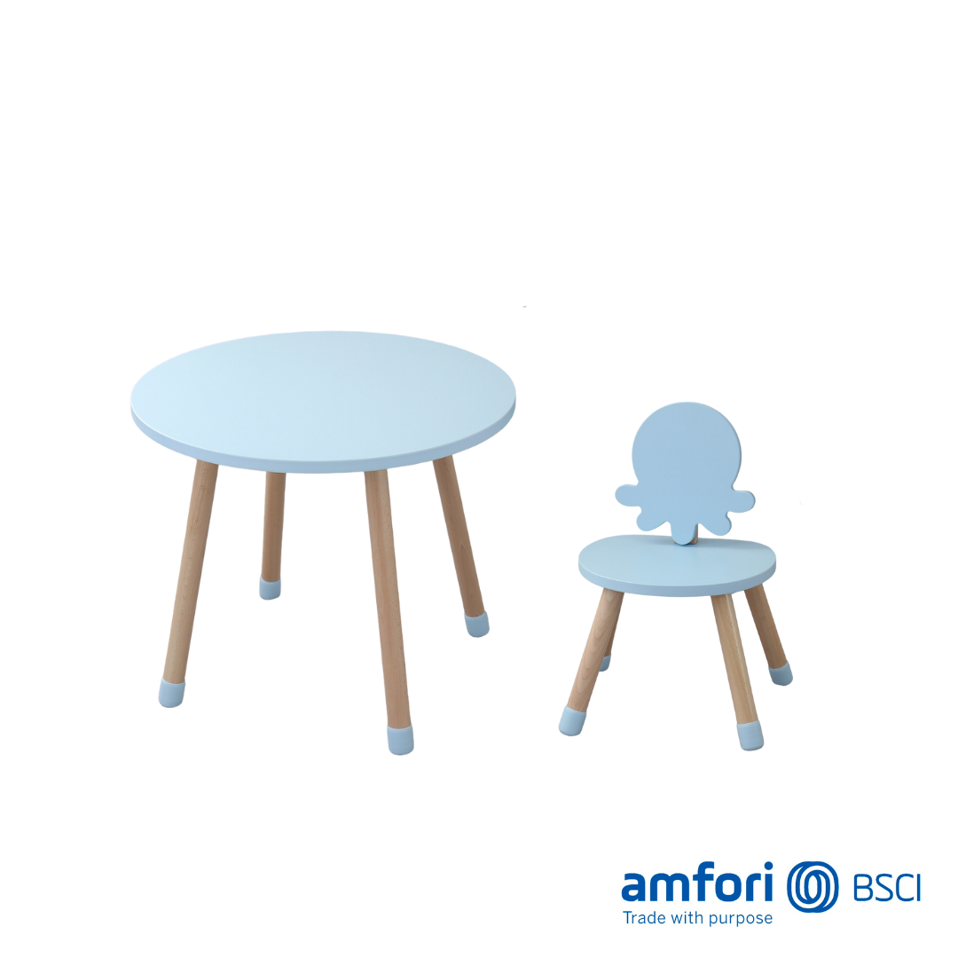 Premium Kids Wood Table and Chair Set (1 table & 1 chairs)