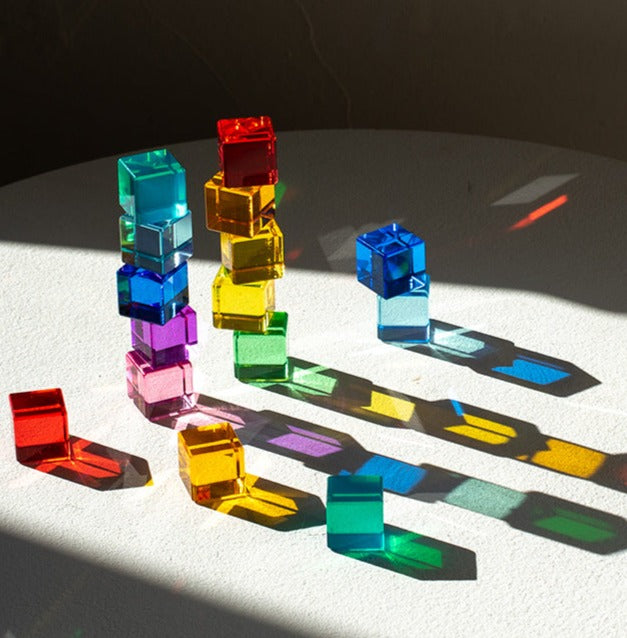 Prism Play Lucite Cubes – Colorful Acrylic Building Blocks for Kids