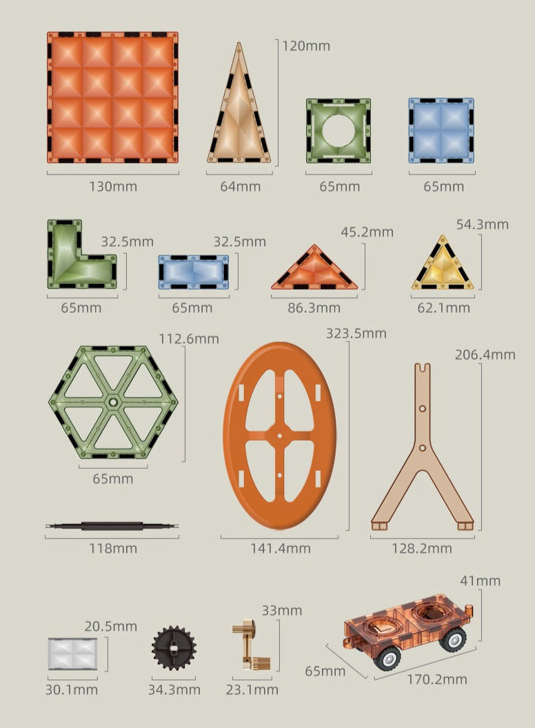 DIGE 3D Magnetic Building Tiles -78 Pcs
