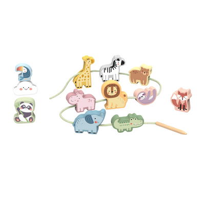 Wooden Lacing Blocks - Wild Animal