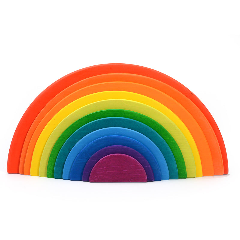 Prism Play 11-Piece Wooden Rainbow Semicircle Set