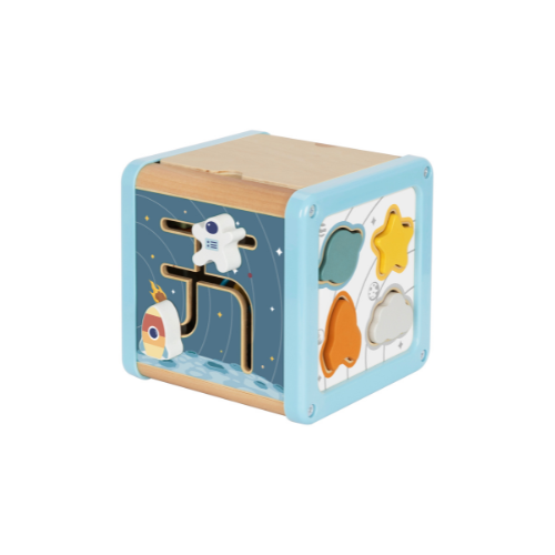 Multi- Functional Wooden Activity Cube - Space