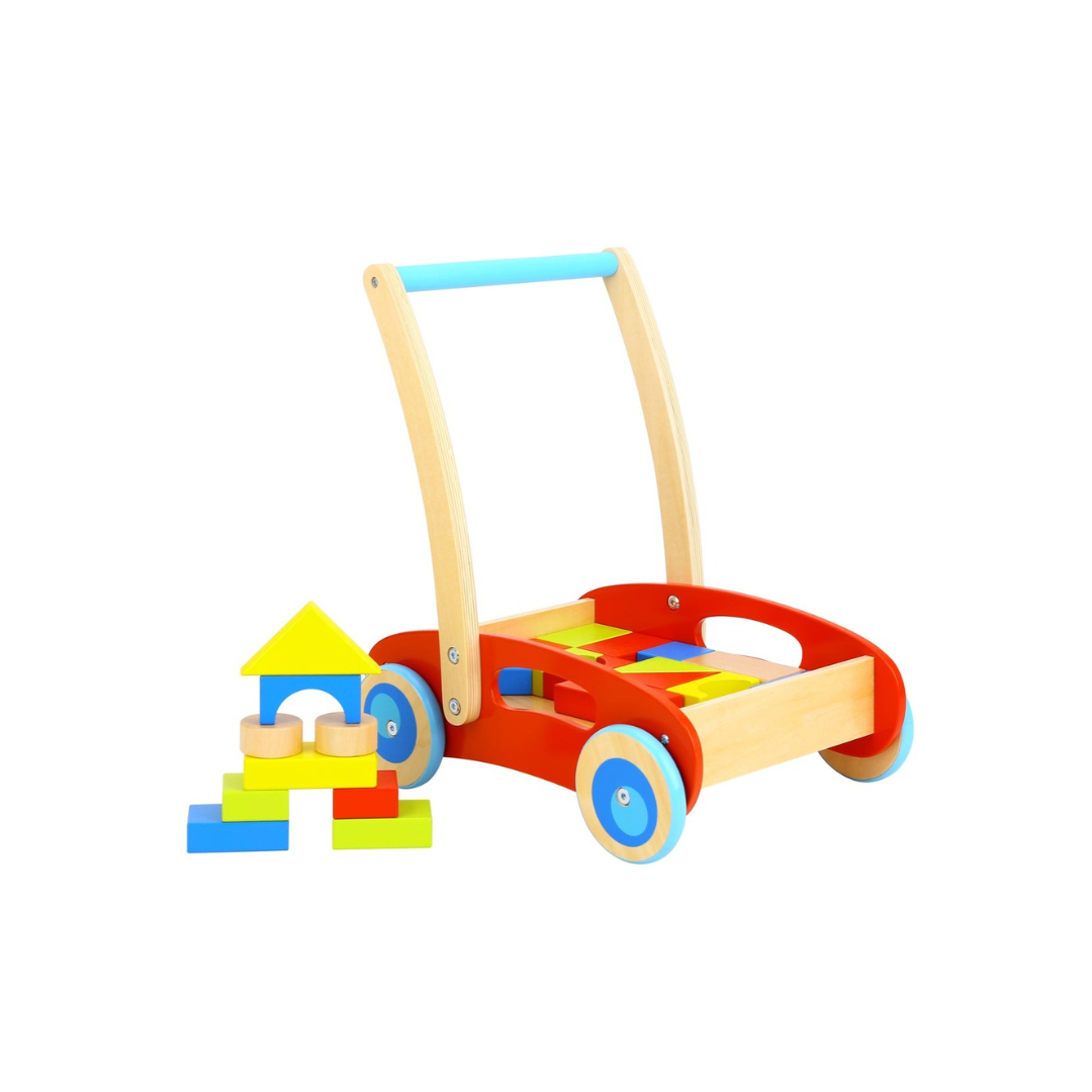 TOOKY TOY BABY WALKER WITH BLOCKS