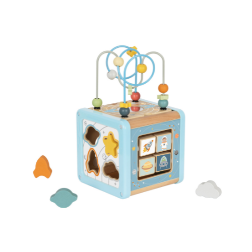 Multi- Functional Wooden Activity Cube - Space