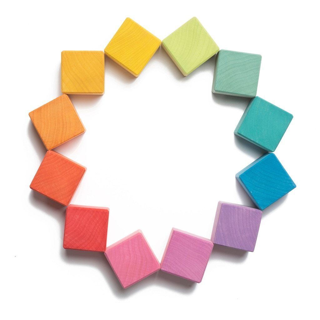 Prism Play Wooden Building blocks 36 pcs Cubic Macaron