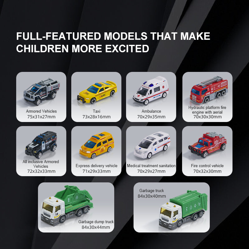 Alloy Racing Cars - City Vehicles 10pcs