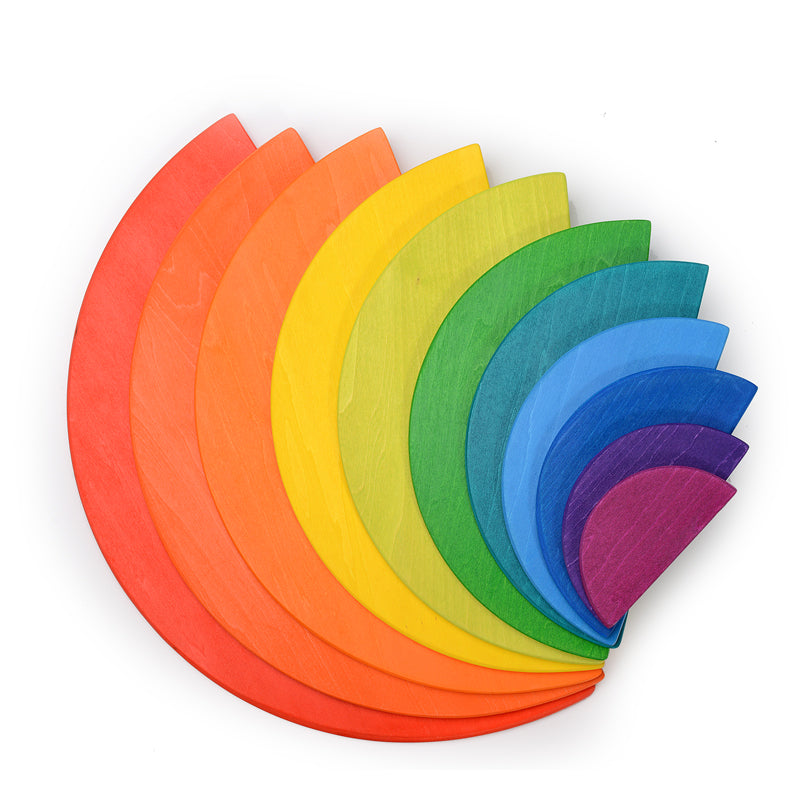 Prism Play 11-Piece Wooden Rainbow Semicircle Set