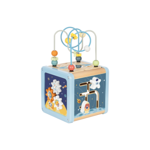 Multi- Functional Wooden Activity Cube - Space