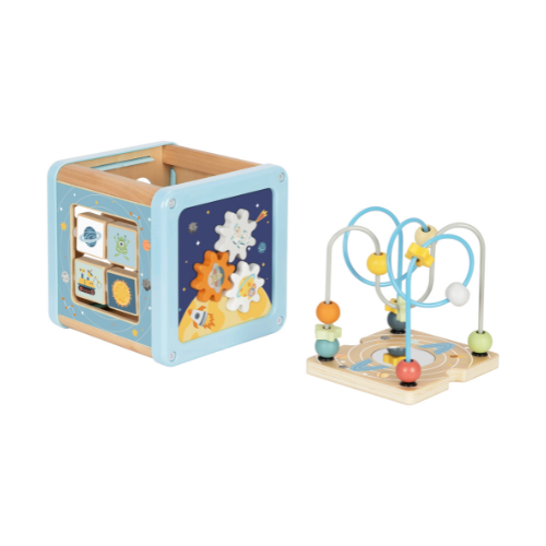 Multi- Functional Wooden Activity Cube - Space