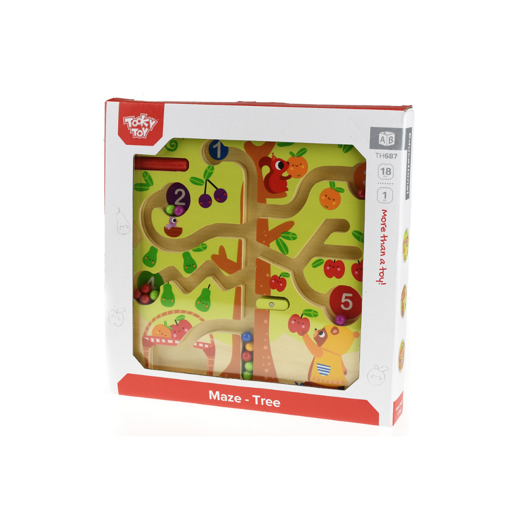 Tooky Toy Magnetic Counting Fruit Ball Maze Tree