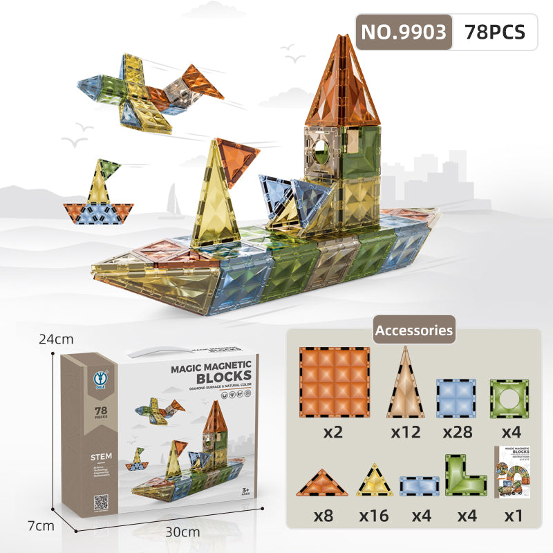 DIGE 3D Magnetic Building Tiles -78 Pcs