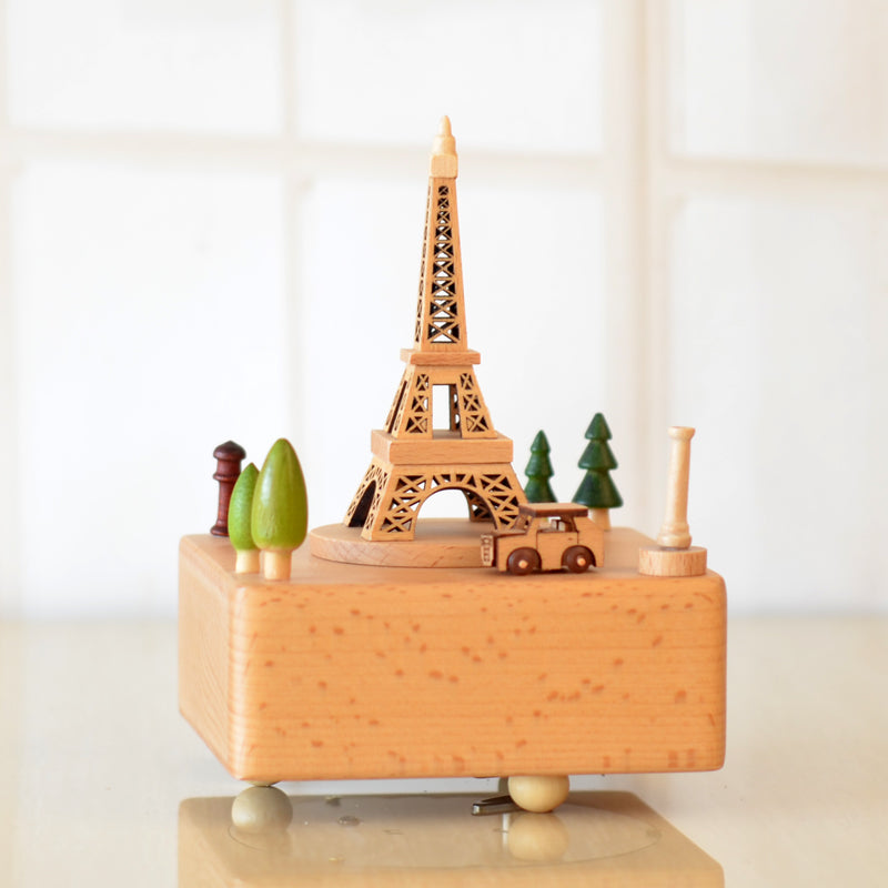 Eiffel Tower Wooden Music Box