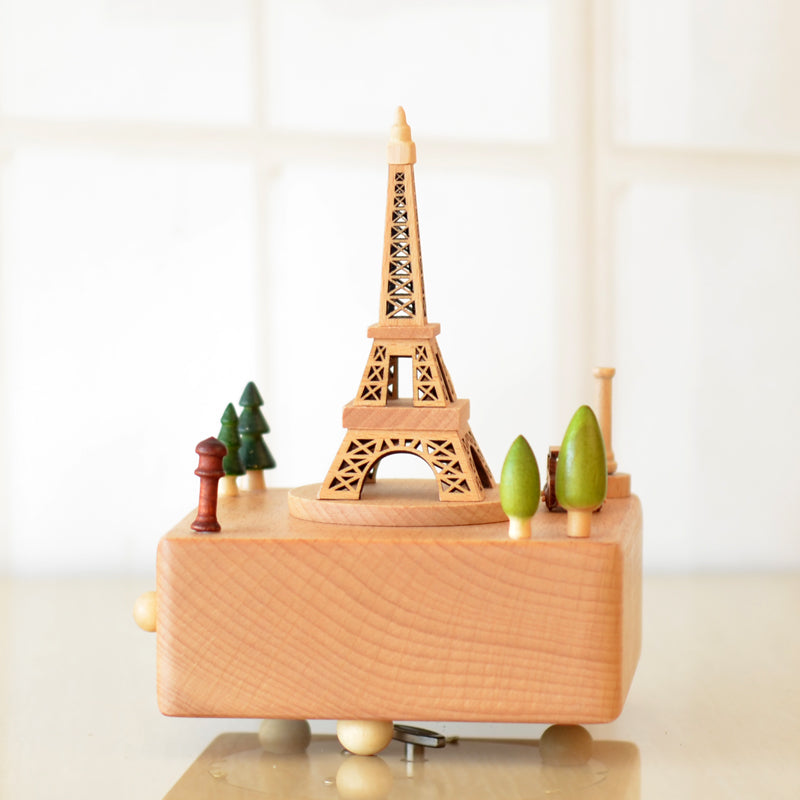 Eiffel Tower Wooden Music Box