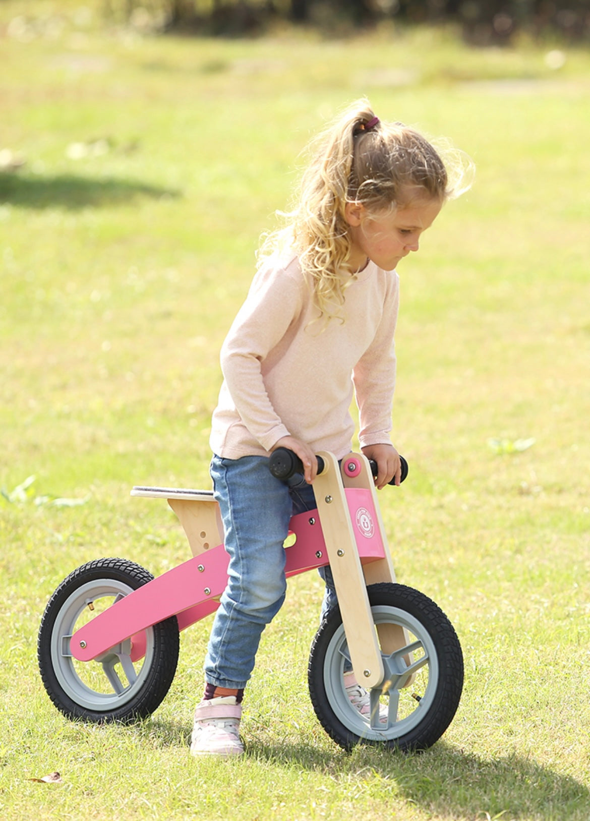UDEAS Multifunctional Wooden Balance Bike EVA Tire - Cyan