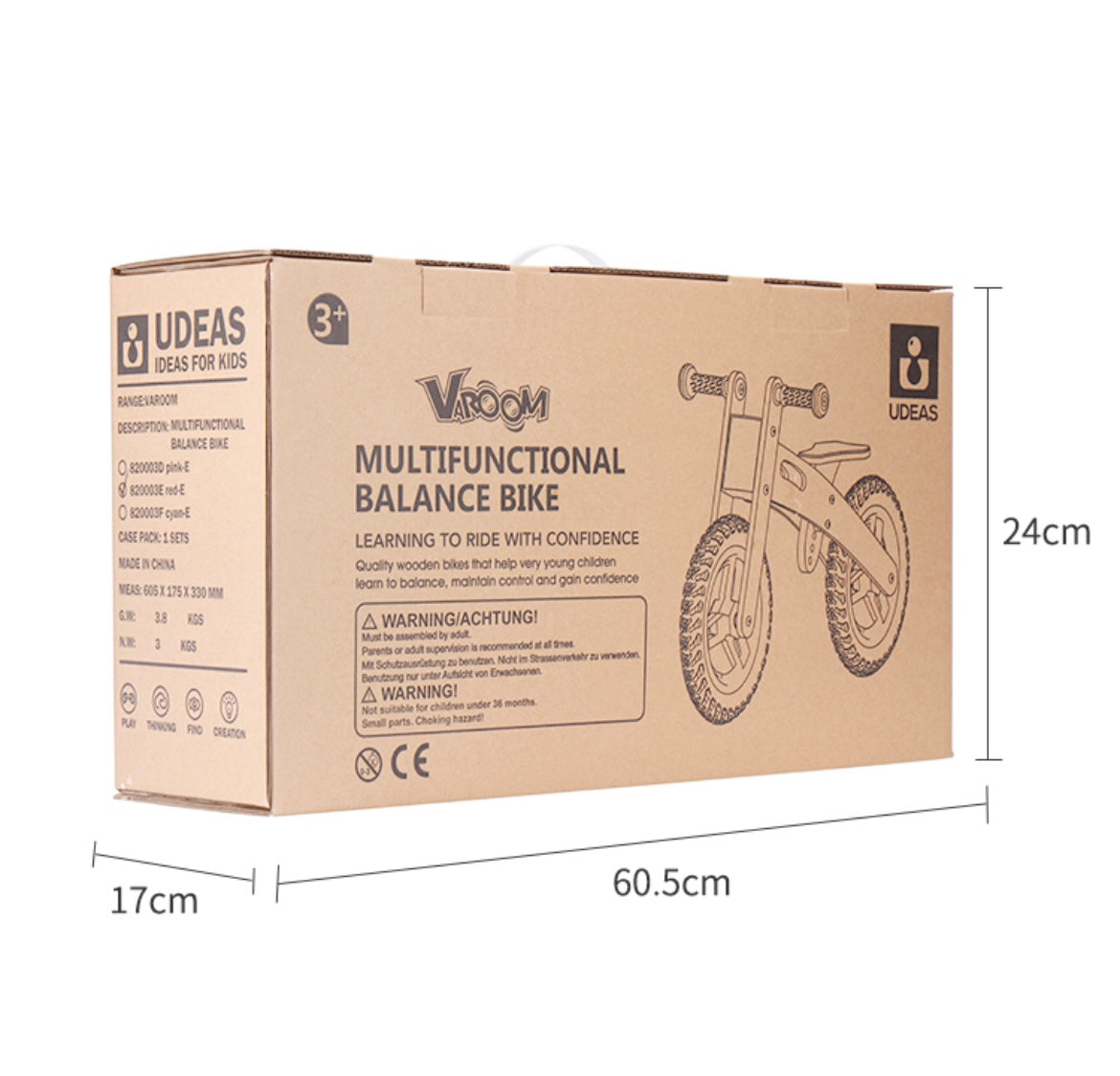 Multifunctional Wooden Balance Bike