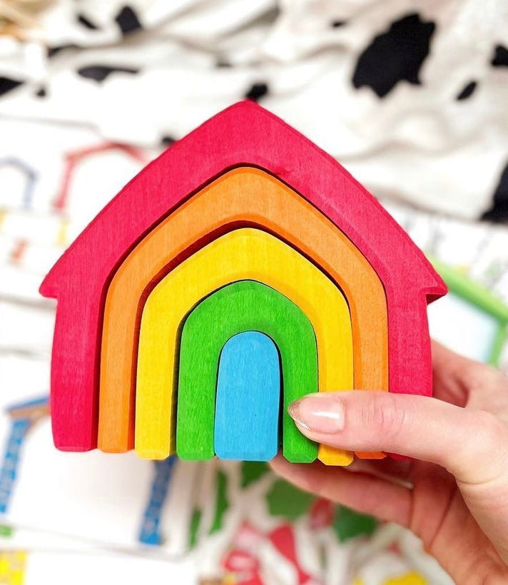 Prism Play Rainbow Wooden House 5 pcs