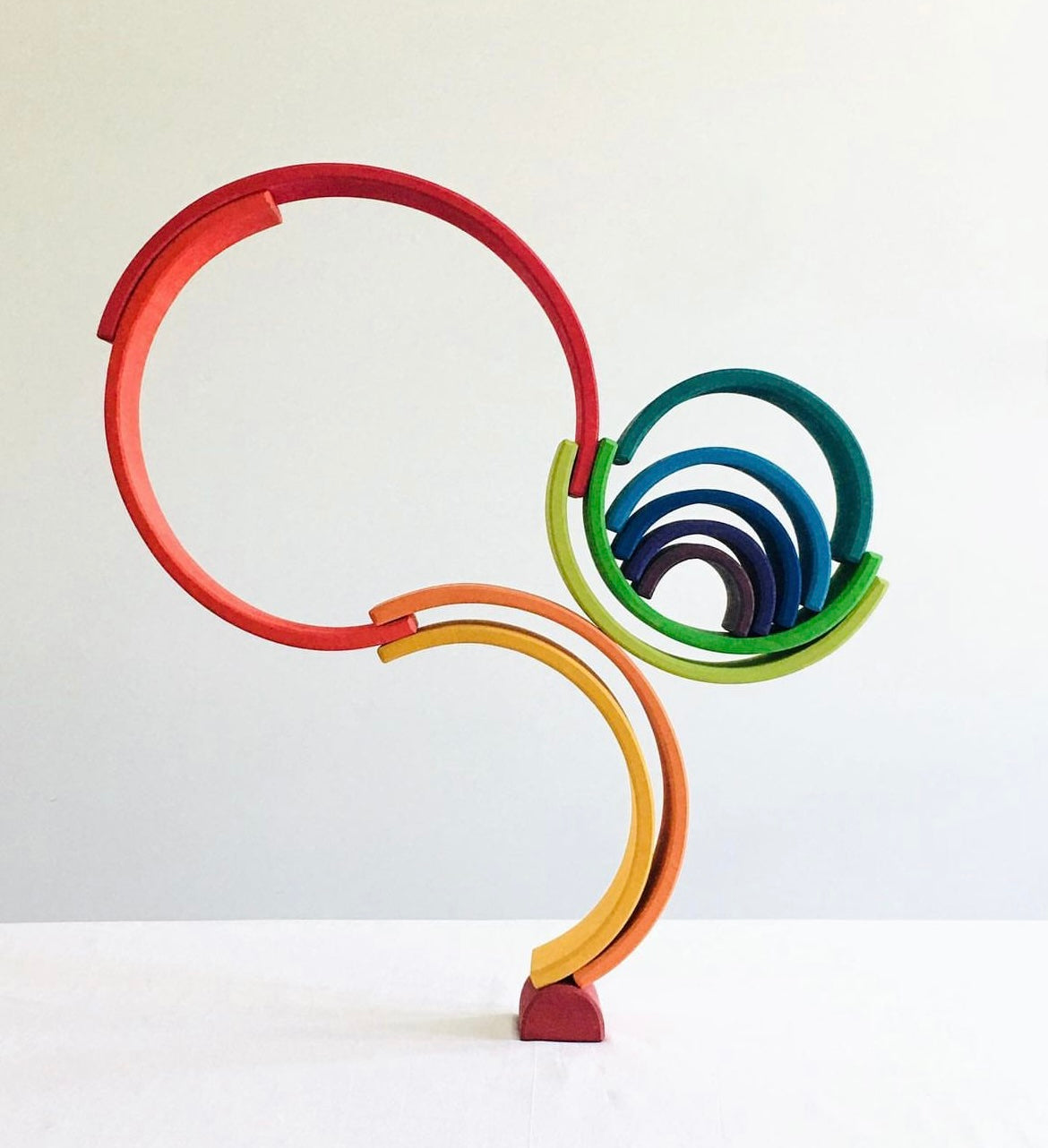 Prism Play Wooden Rainbow Stacker - Beechwood