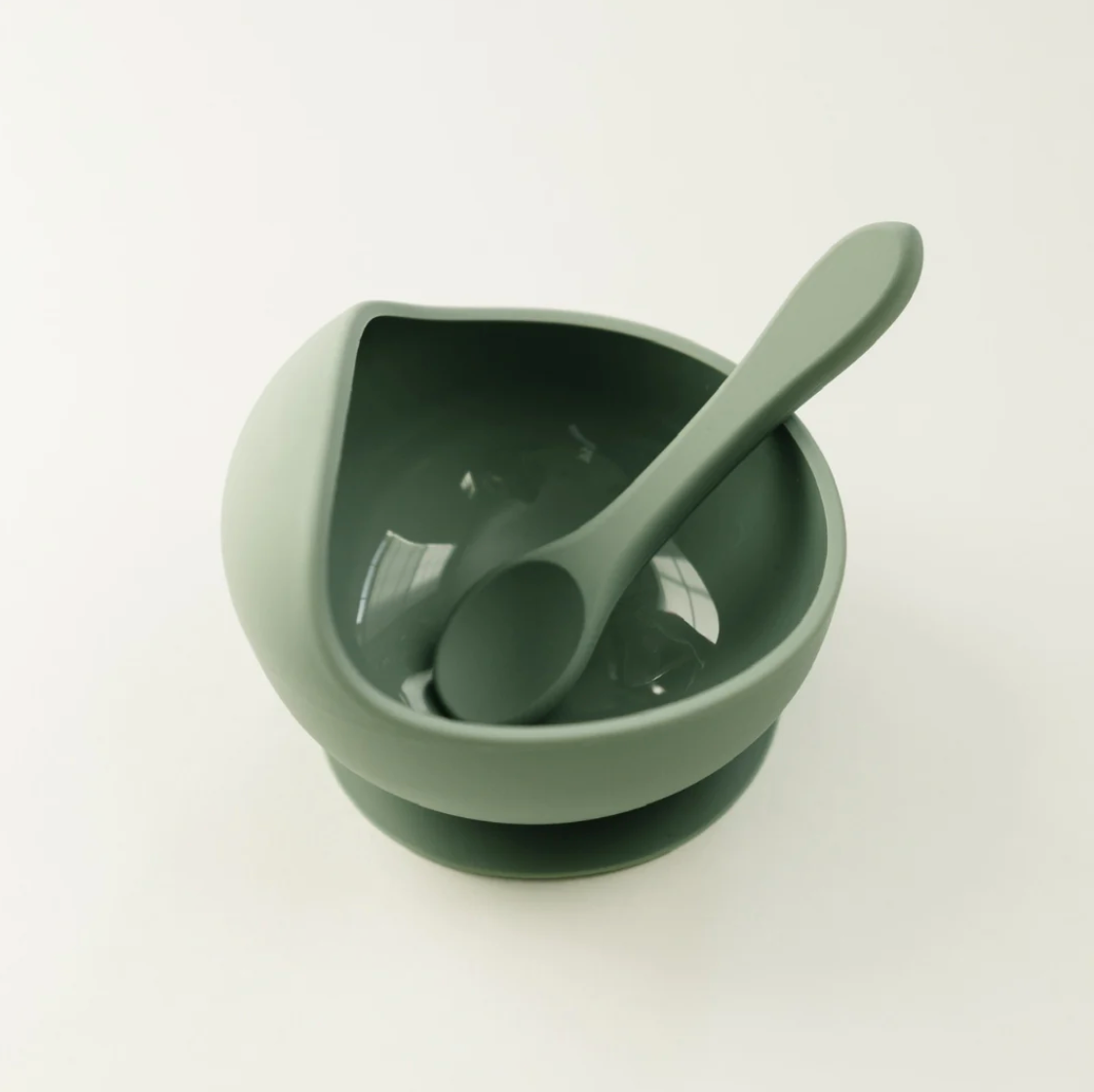 Platinum Silicone Feeding Set - Sage