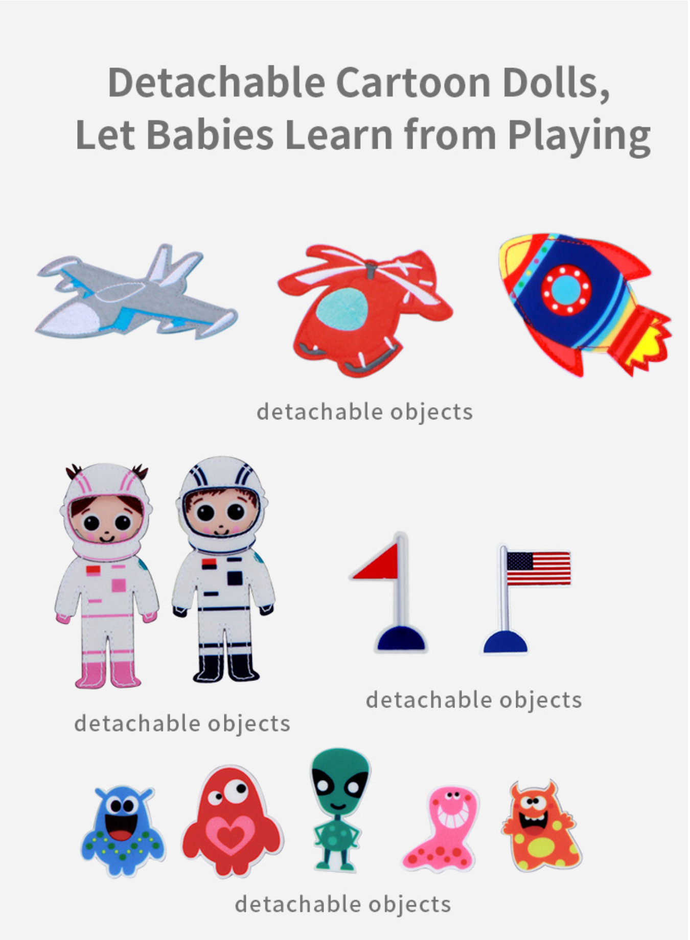 Jollybaby Baby's Space Book - 3D Montessori Activity Learning Book