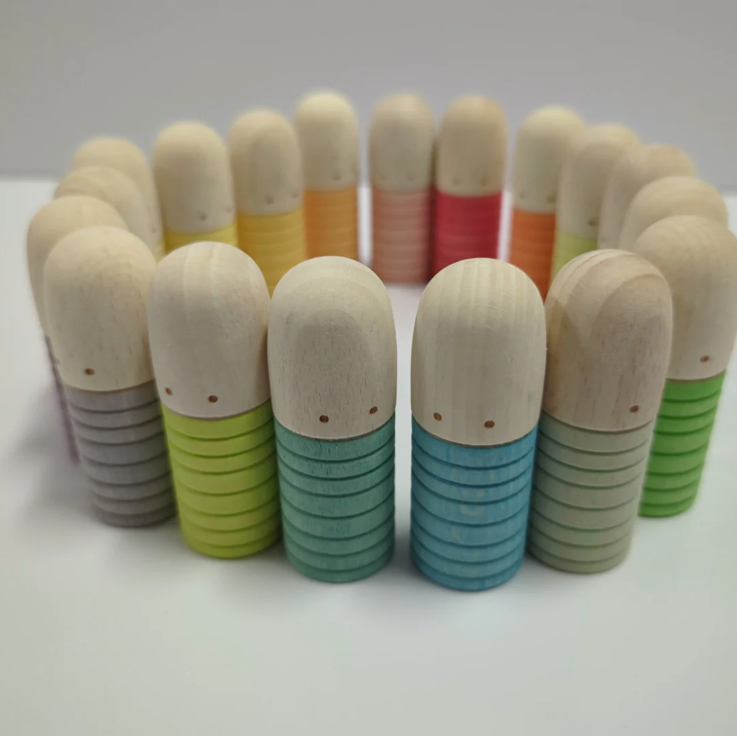 Prism Play 18 Pcs Pastel Rainbow Brots Stick people