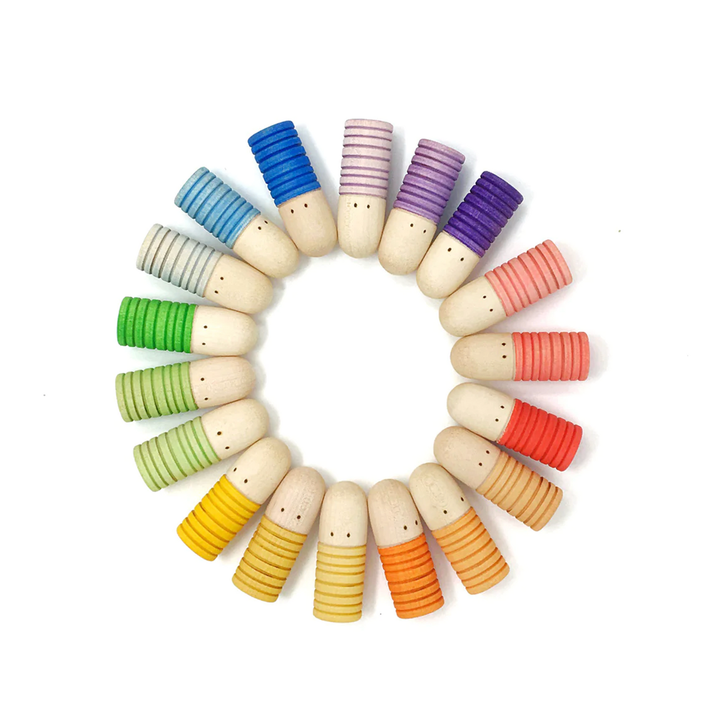 Prism Play 18 Pcs Pastel Rainbow Brots Stick people