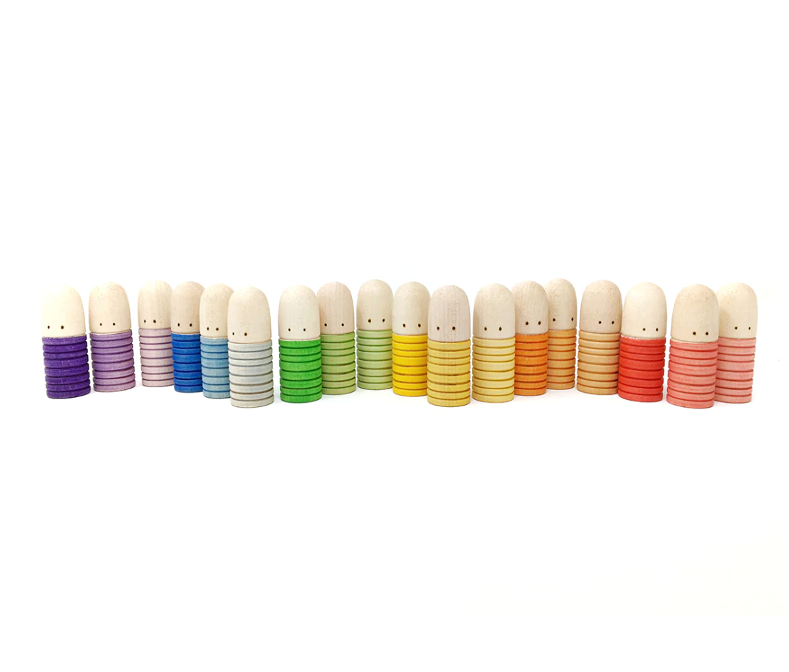 Prism Play 18 Pcs Pastel Rainbow Brots Stick people