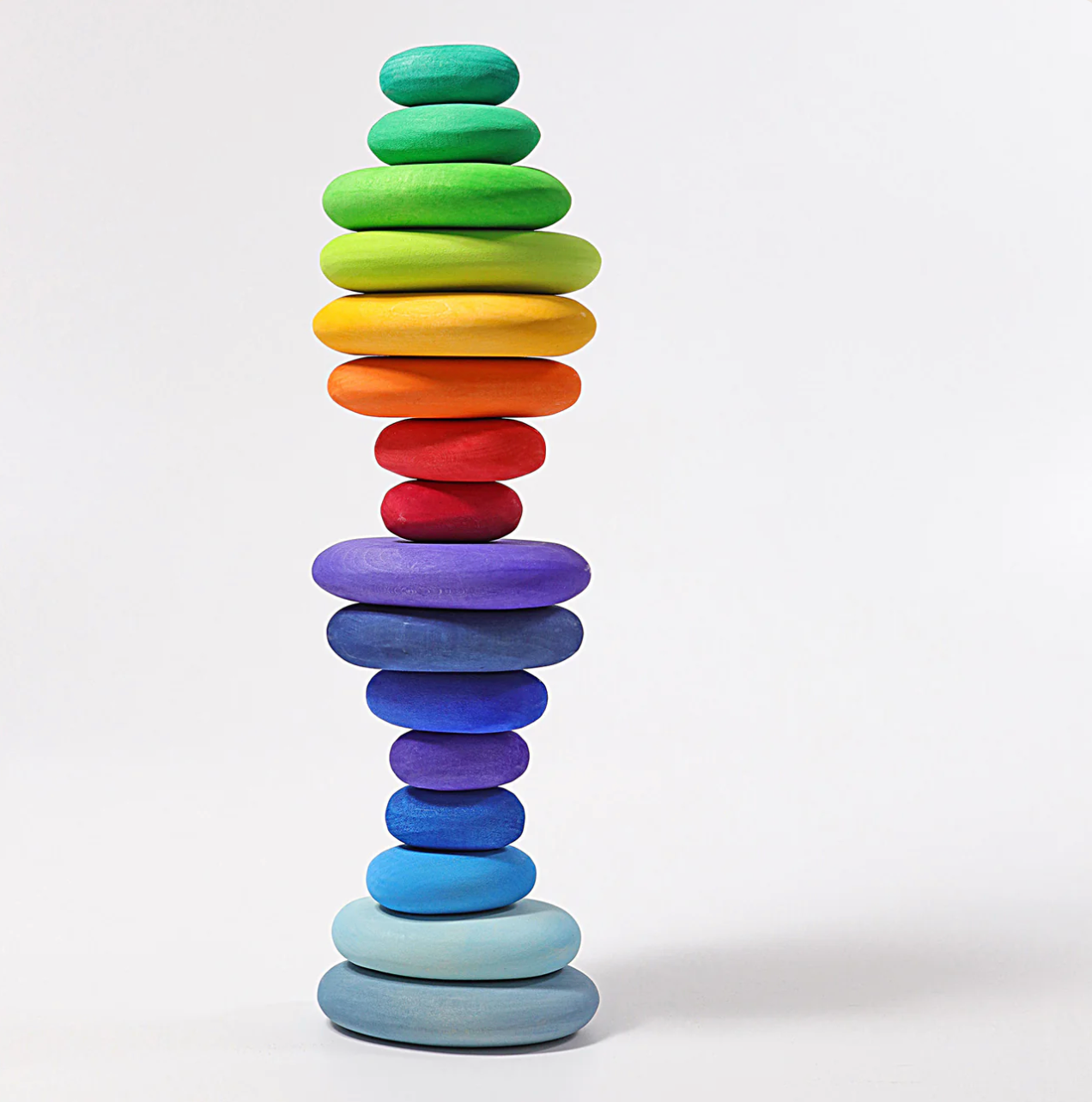 Prism Play Stacking Wooden Pebbles -16 Pcs