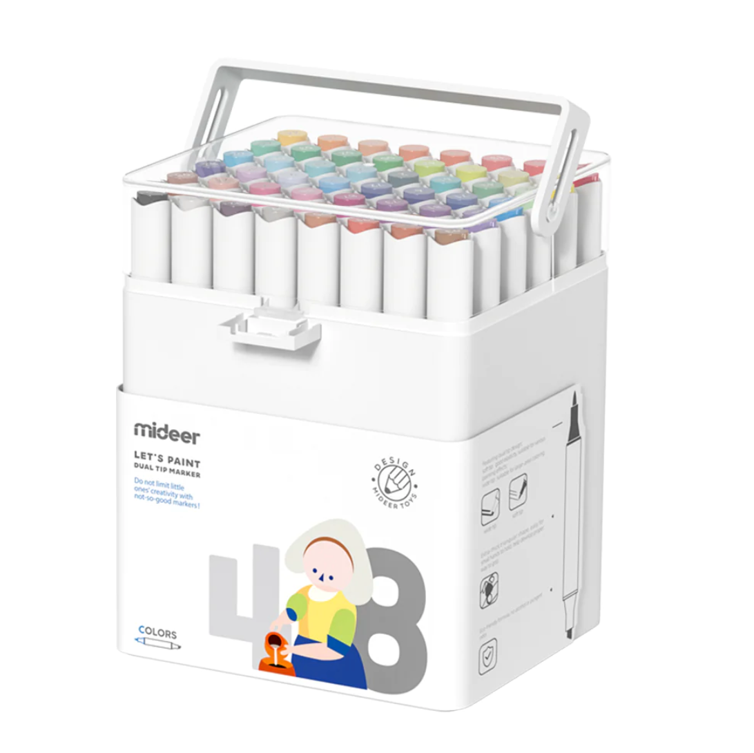 Let's Paint! Water-based Dual Tip Marker 48 Colors
