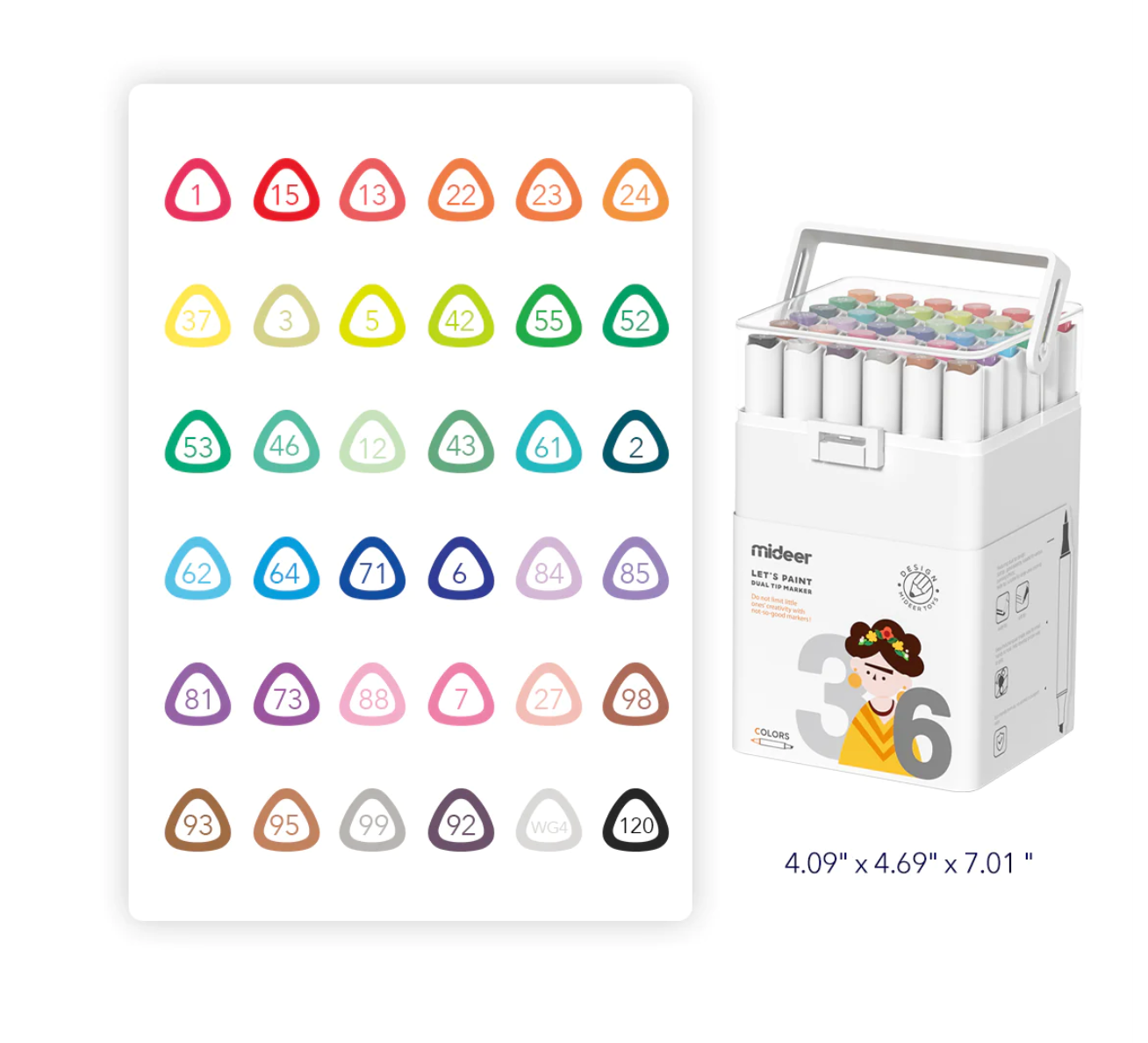 Let's Paint! Water-based Dual Tip Marker 36 Colors