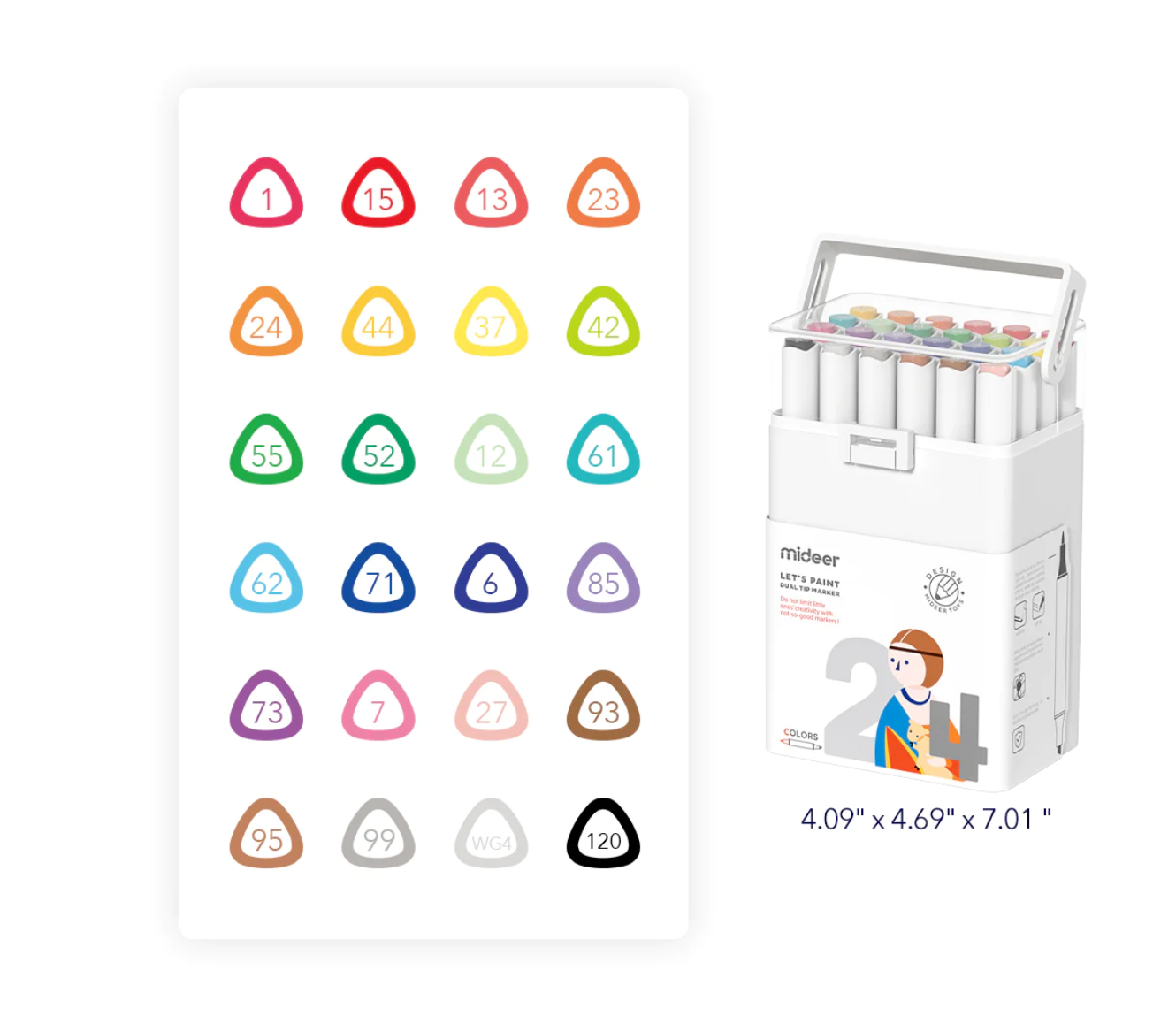 Let's Paint! Water-based Dual Tip Marker 24 Colors