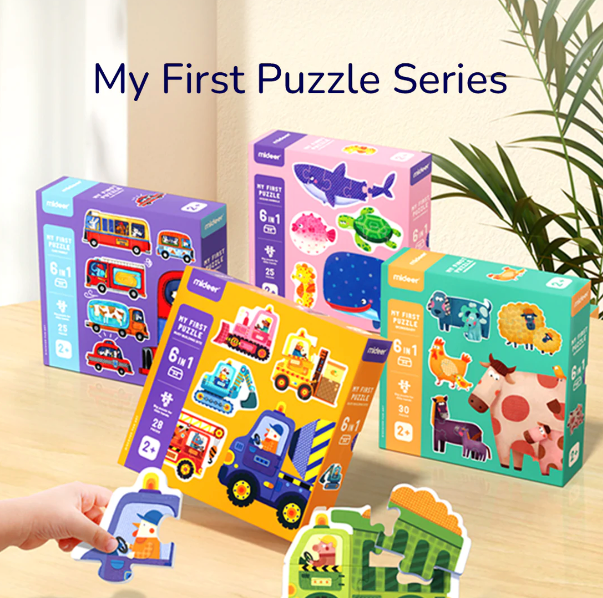 Mideer My First Puzzle: Geometry & Animal Puzzle Pack
