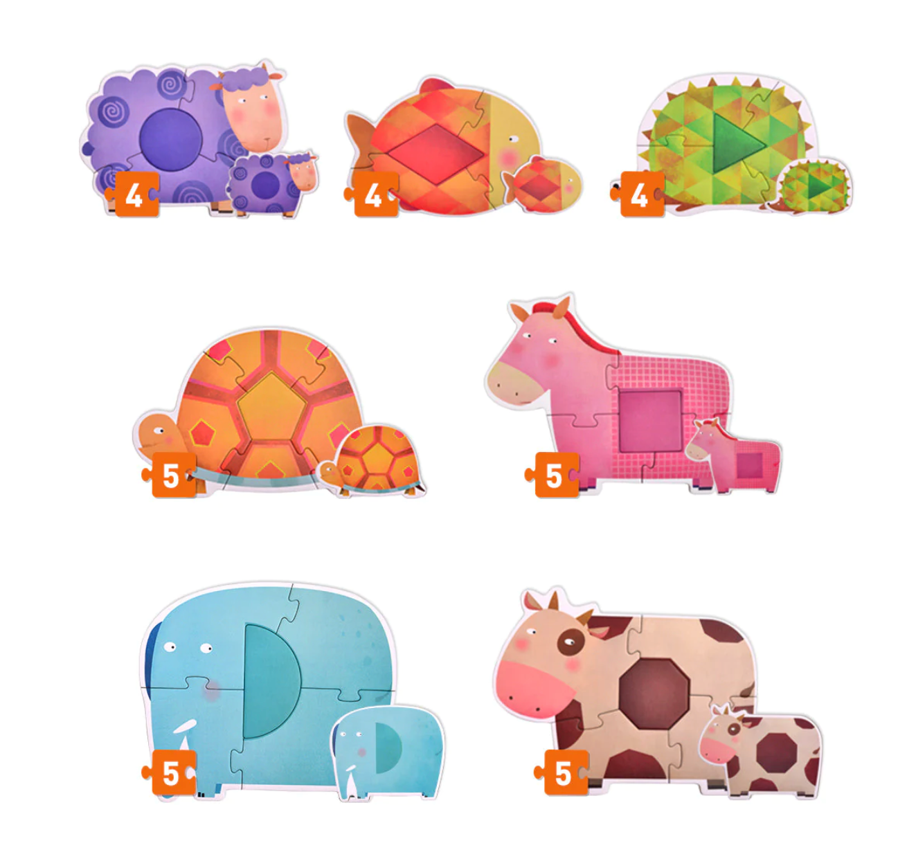 Mideer My First Puzzle: Geometry & Animal Puzzle Pack