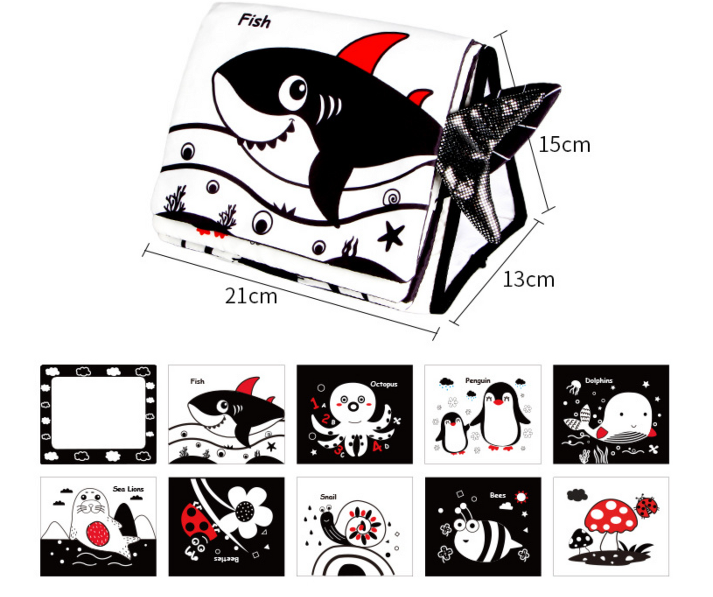 Tummy Time Baby Mirror Toys - Marine
