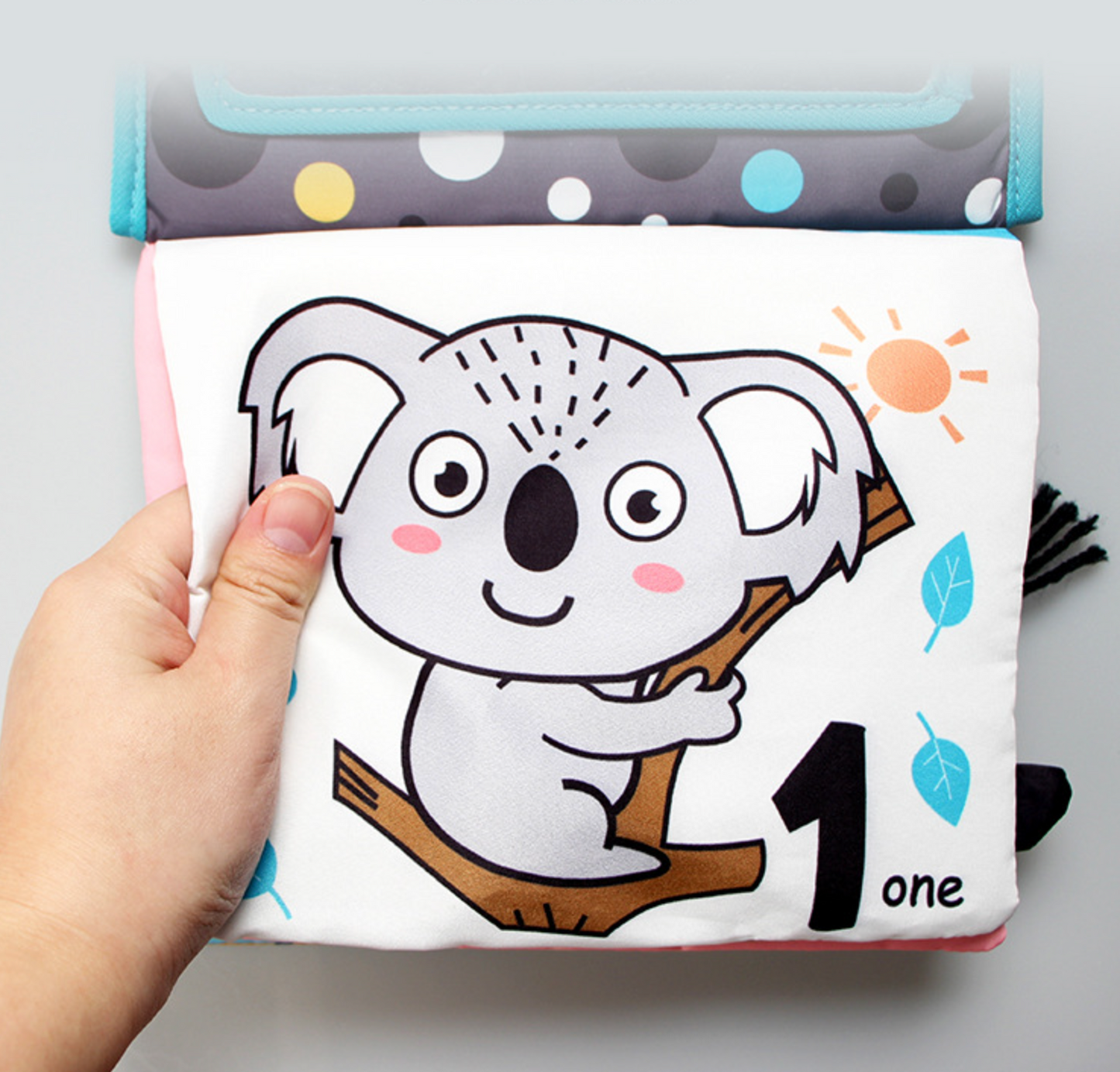 Tummy Time Sensory Mirror with Animal World