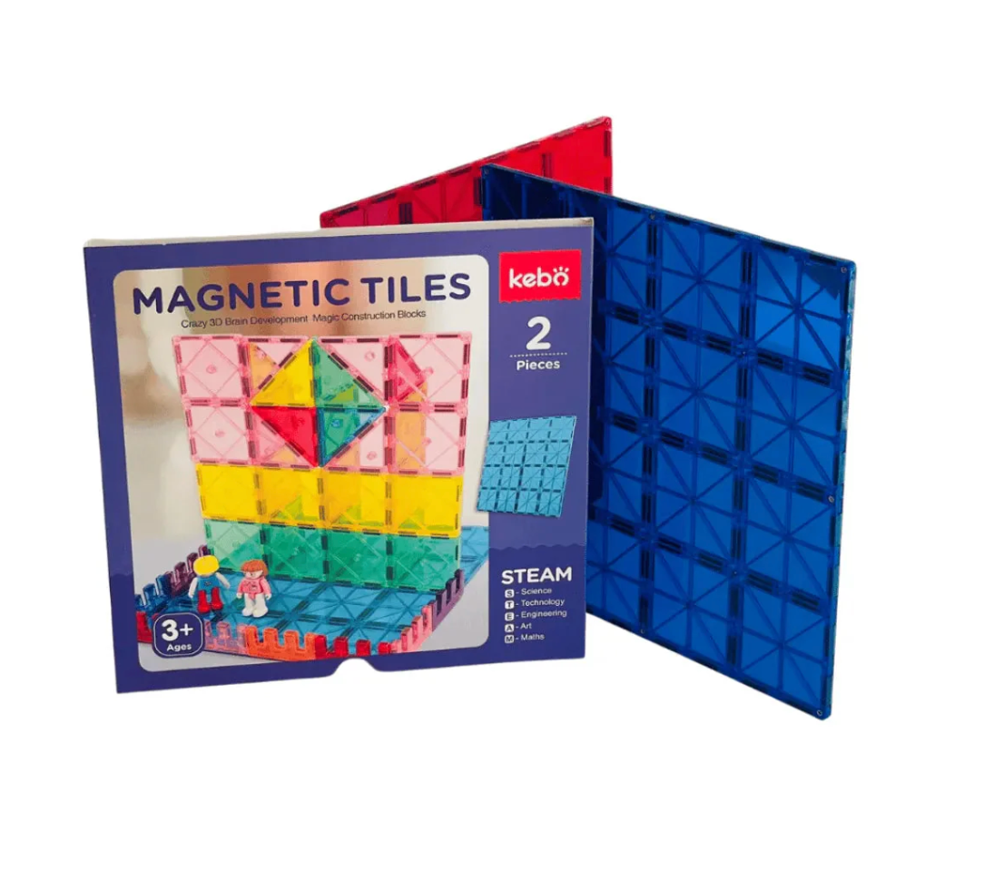 Kebo Large Magnetic Tiles (30x30cm) - 2 Pieces