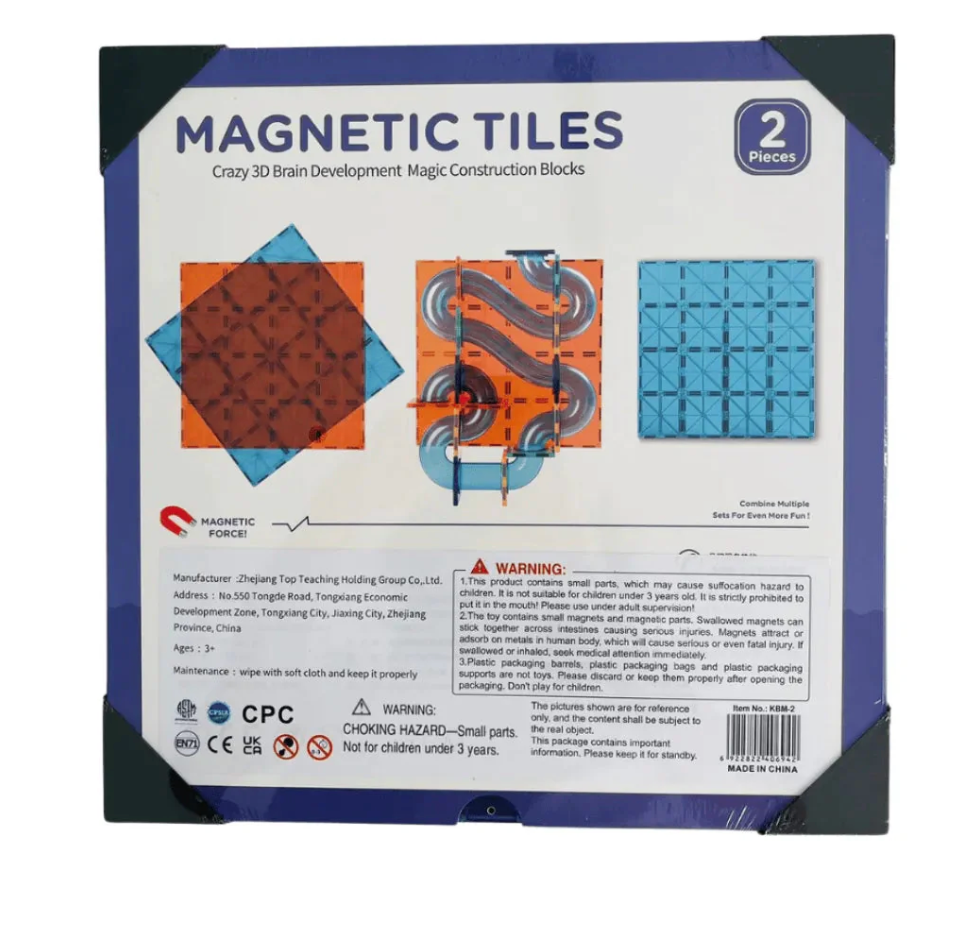Kebo Large Magnetic Tiles (30x30cm) - 2 Pieces