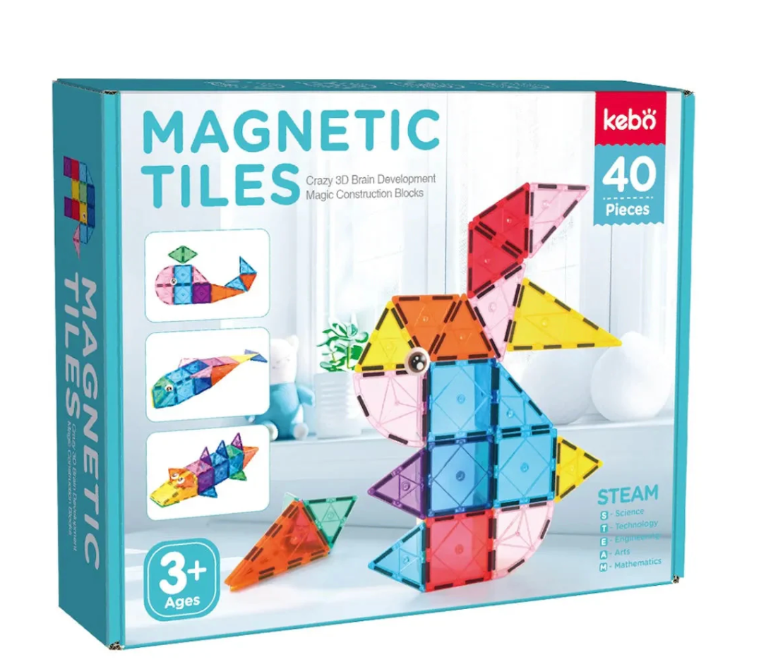 Kebo Magnetic Tiles 40-Piece Set