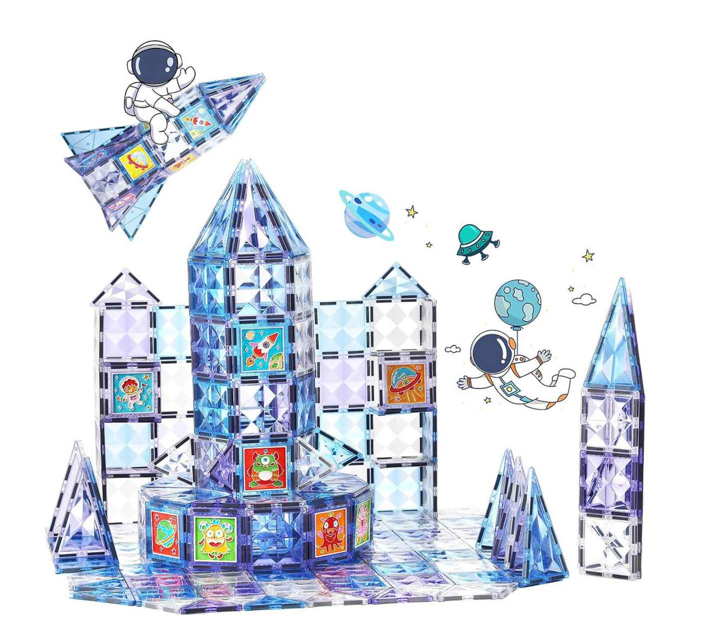 Magnetic Tiles Magnepaint - 58 Pieces