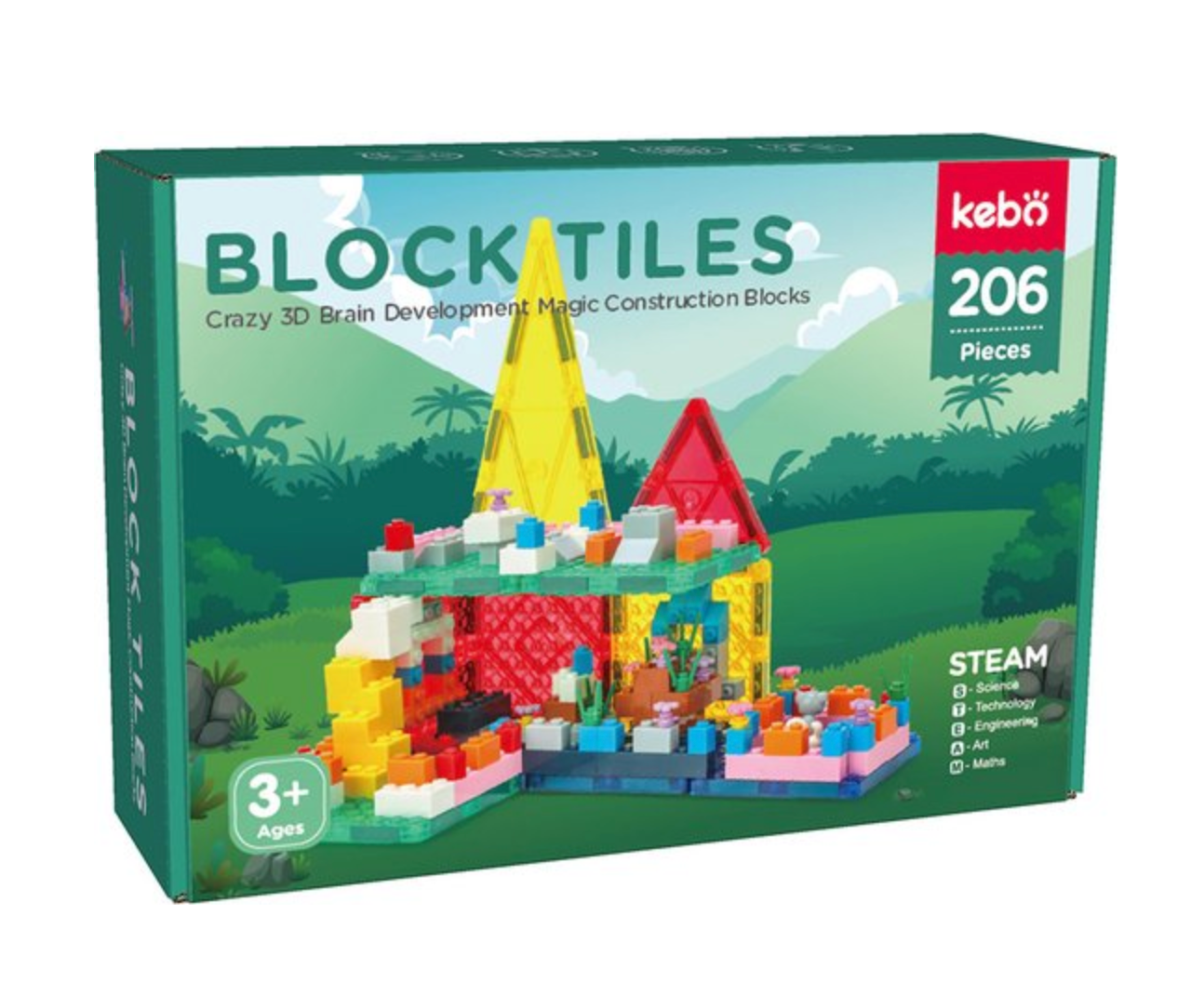 KEBO Block Tiles - 206 Pieces