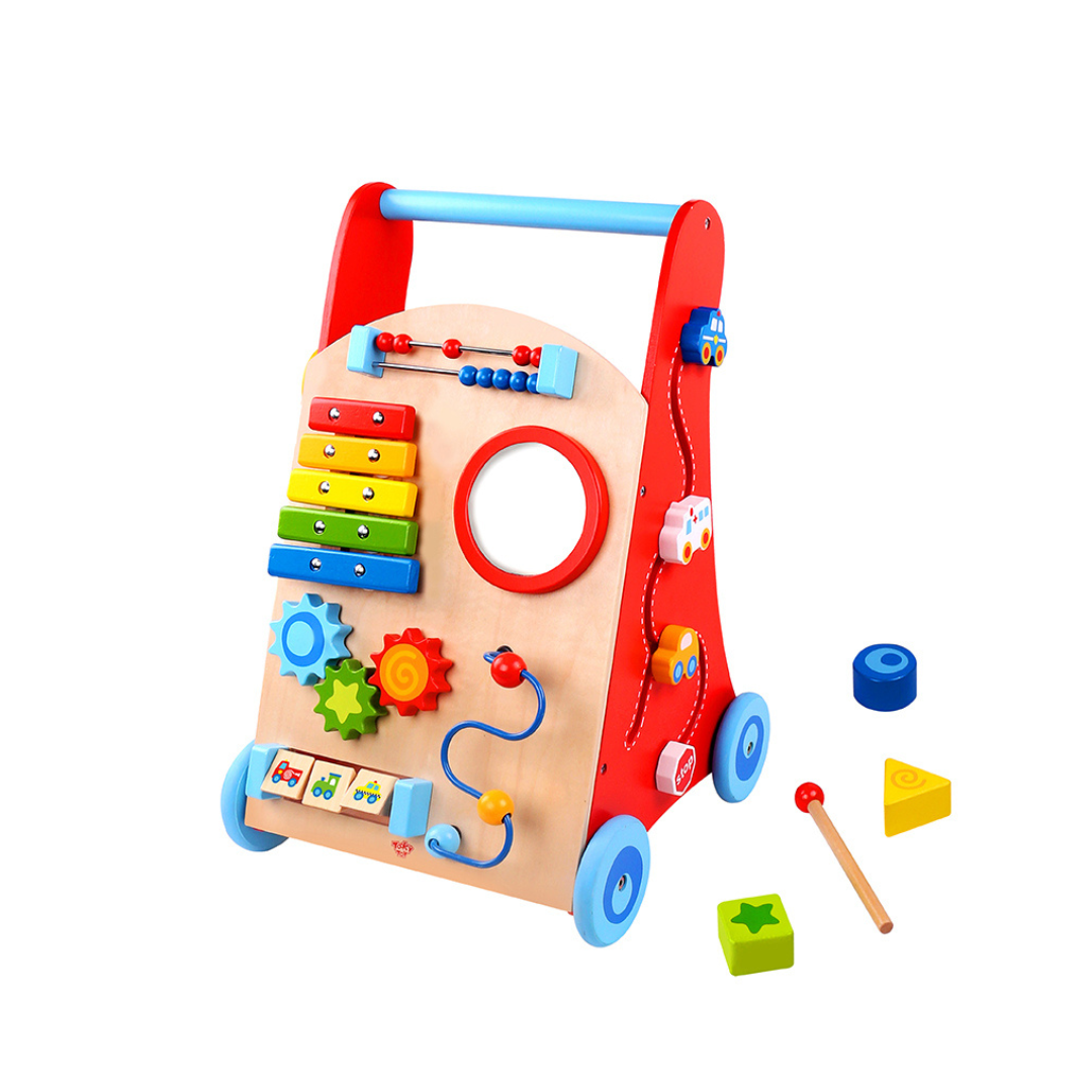 Tooky Toy Multi-Activity Wooden Baby Walker – Tahi Toy