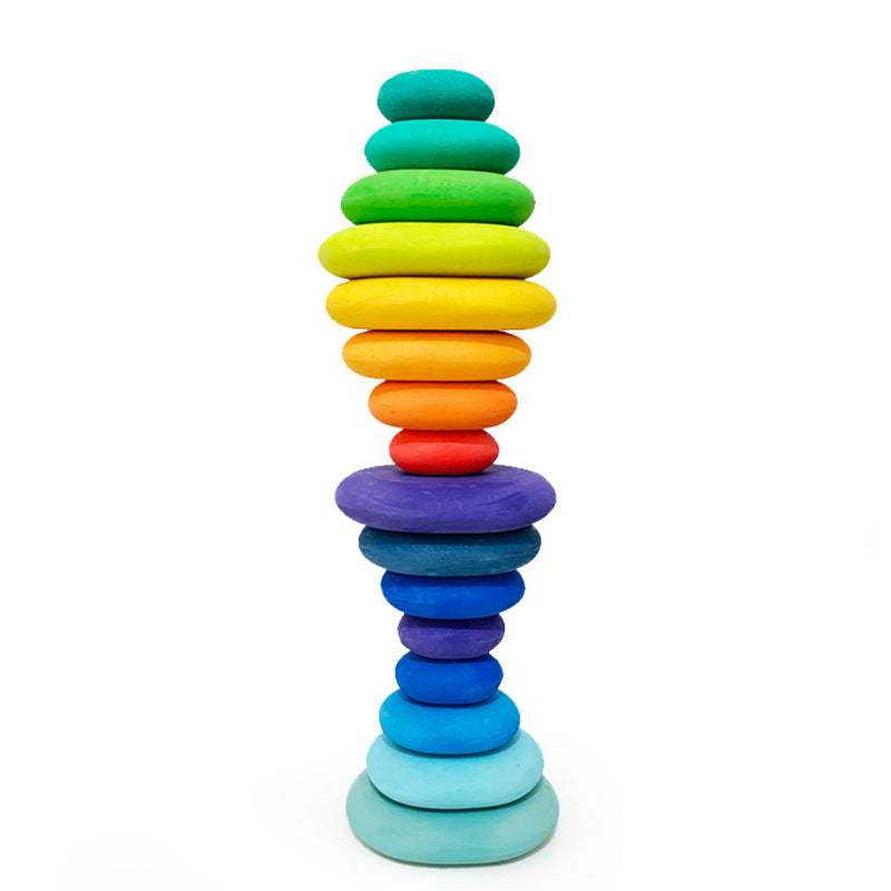 16 Pcs Wooden Pebbles