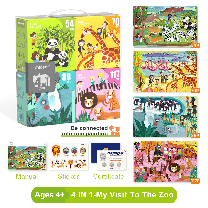 MiDeer Jigsaw Puzzle Animals (Ages 4+)