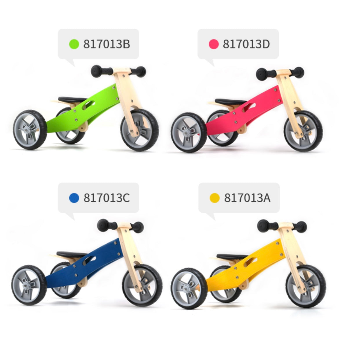 UDEAS 2 in 1 Mini Balance Bike - Yellow