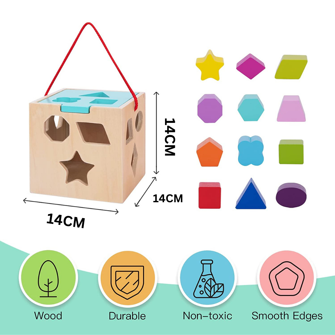 Wooden Shape Sorter-14CM