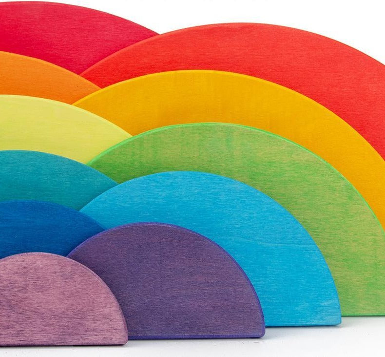 Prism Play 11-Piece Wooden Rainbow Semicircle Set