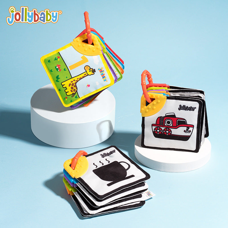 Jollybaby Baby Sensory Teether Book (Colors Animal and Number)